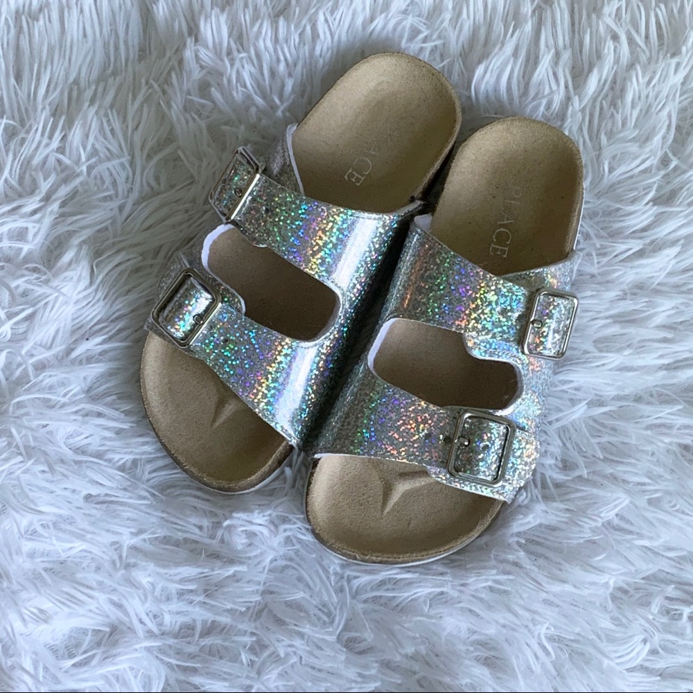 Children’s Place Holographic Double Strap Sandals